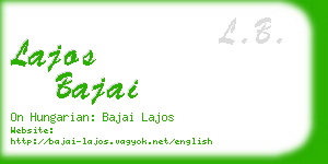 lajos bajai business card